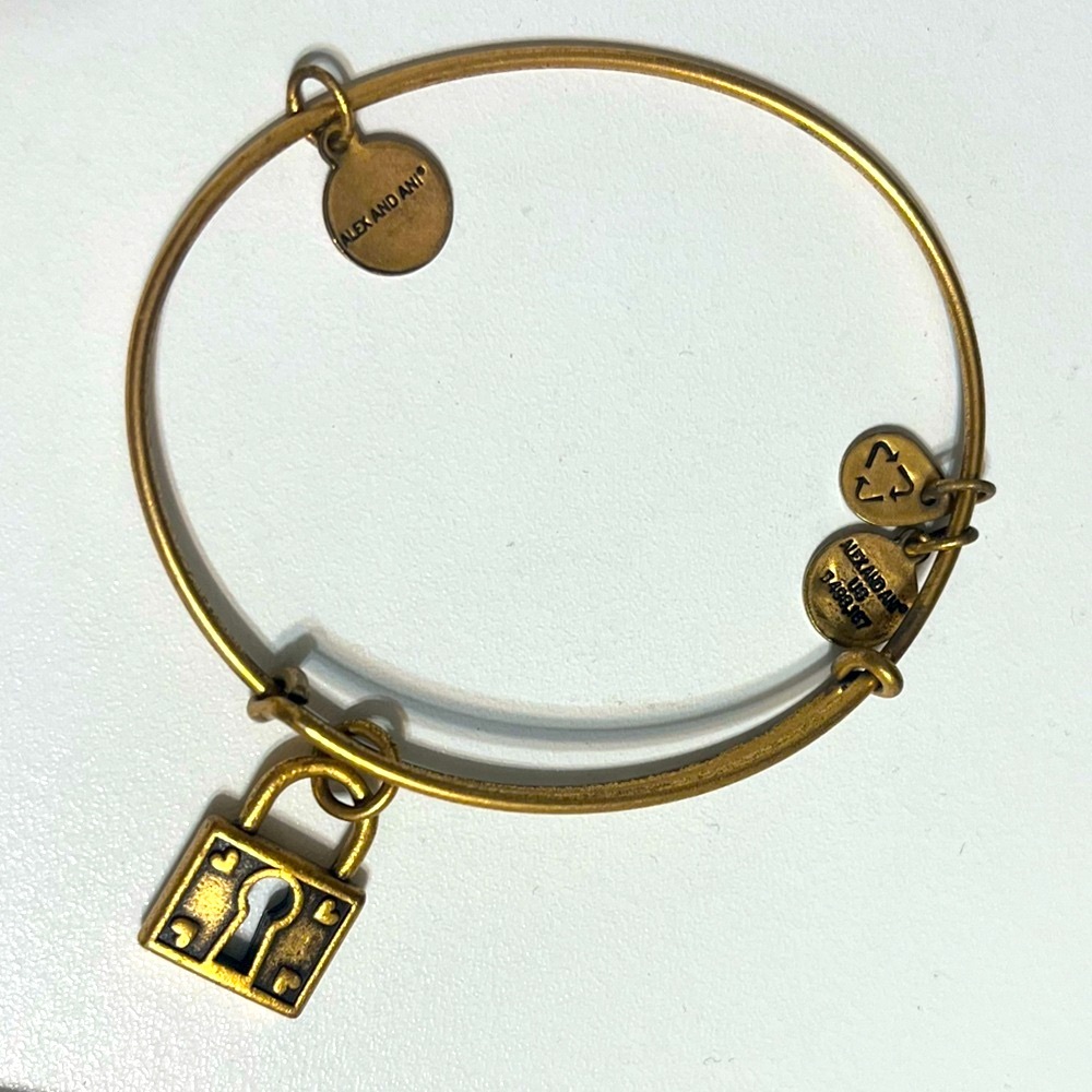 Alex and Ani Gold colored Lock bracelet